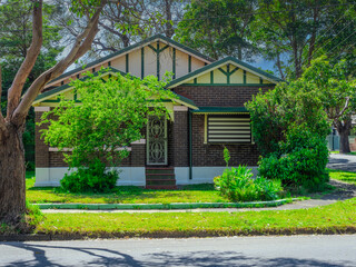 Suburban residential Brick house in Sydney federation residential house in Sydney NSW Australia 