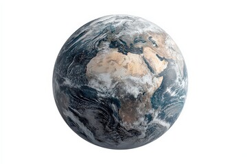 Detailed Pixelated Earth Globe