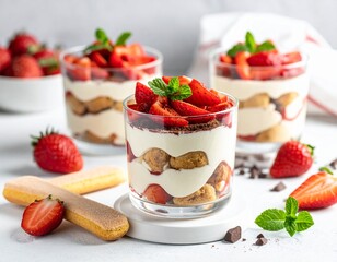 Erdbeer-Tiramisu im Glas