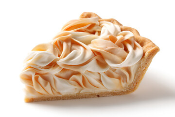 Silk fabric pie wedge sculpture isolated on white