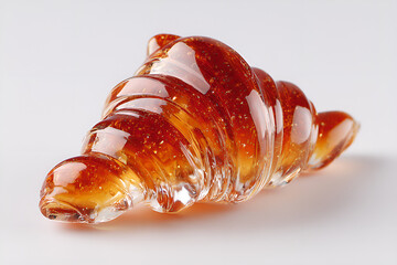 A stunning croissant sculpture with a glossy finish