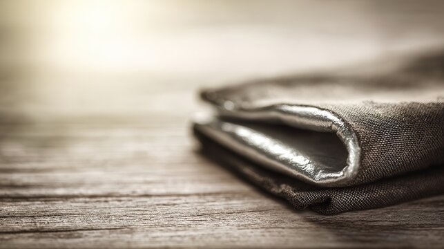 reassurance. Folded emergency blanket with silver lining, conveying reassurance for Japan's Disaster Prevention Day. public awareness campaigns.