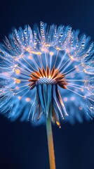 Illuminated Dandelion: A Celestial Bloom