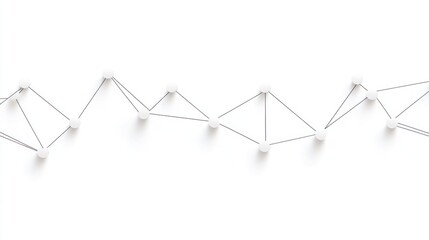 Abstract Network Connection Visualization: White Balls and Thin Lines Interconnected