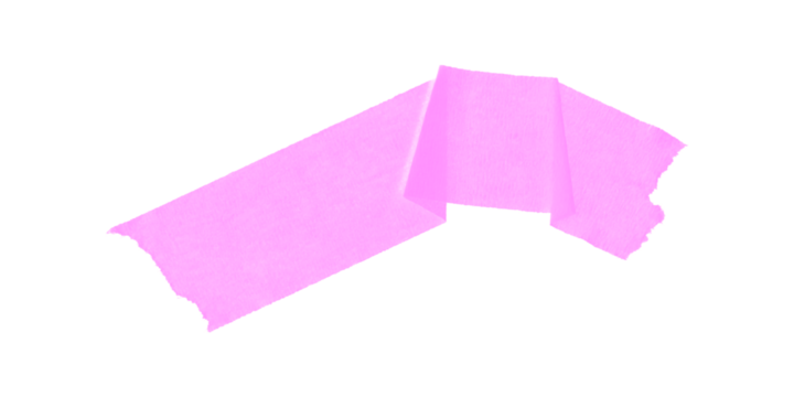 A carelessly folded piece of lavender crepe paper evokes the bittersweet memory of unfinished craft projects with dark