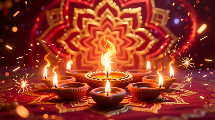 Diwali Diya decoration for Diwali festival Diwali 