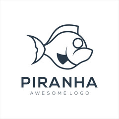Piranha icon Silhouette Illustration