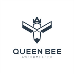 Queen Bee icon Silhouette Illustration