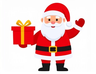 santa claus with gift