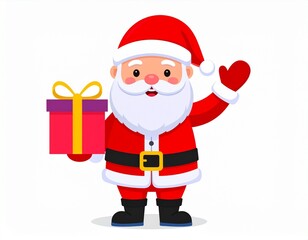 santa claus with gift