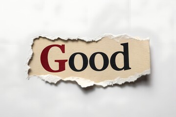 Feel the positive vibe with this "Good" message cutout, perfect for adding a touch of optimism to your projects and designs
