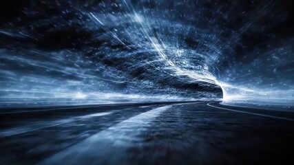 Journey Through the Digital Labyrinth: A mesmerizing, abstract tunnel of light and energy, illustrating the concept of data flow and the endless possibilities of the digital realm. - Powered by Adobe