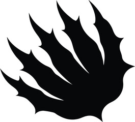 claw icon, animal trace design