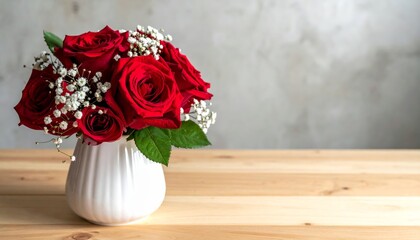 Rose Flowers in Vase
