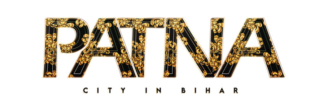 Bihar capital Patna city text effect transparent background images, Patna font, Patliputra text effect, Patna city text PNG 