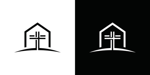 simple Christian church logo vector