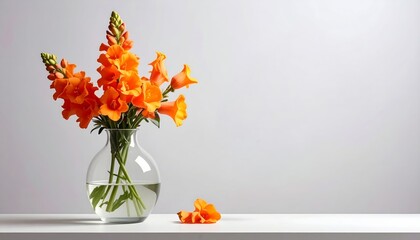 Snapdragon Flowers in Vase
