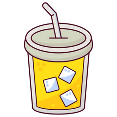 Lemonade Cup Vector � Cold Drink Beverage Icon