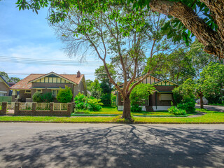 Suburban residential Brick house in Sydney federation residential house in Sydney NSW Australia 