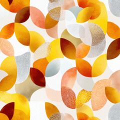 Soft Peach Watercolor Waves Seamless Pattern for Background Design