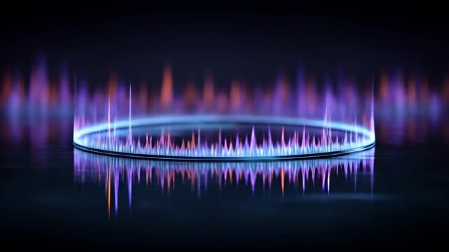 Abstract circle flame design