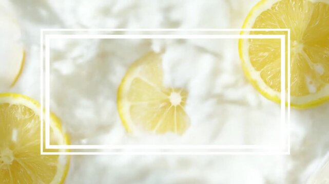 Lemon slices in whipped cream