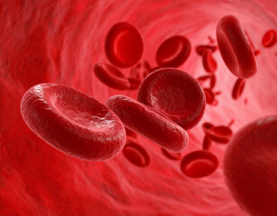 Red Blood Cells in Blood — Microscopic View