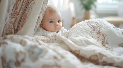 Adorable Baby Peek-a-Boo in Soft Blanket