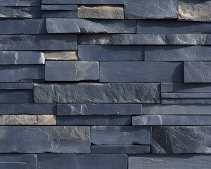 Dark Gray Slate Stone Wall Texture Background