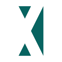 Minimalist logo design featuring the letter X.