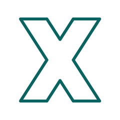 Minimalist logo design featuring the letter X.