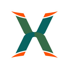 Minimalist logo design featuring the letter X.