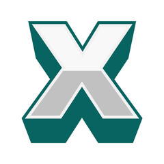 Minimalist logo design featuring the letter X.