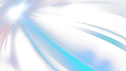 Bright lens flare effect with streaks of light and blue glow