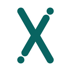 Minimalist logo design featuring the letter X.