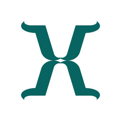 Minimalist logo design featuring the letter X.