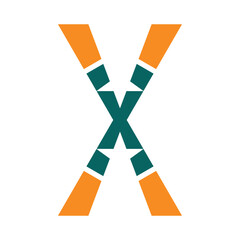 Minimalist logo design featuring the letter X.