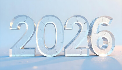 2026 made of ice happy new year