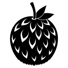 zarzamora fruit silhouette on white background