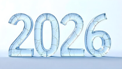 2026 made of ice happy new year