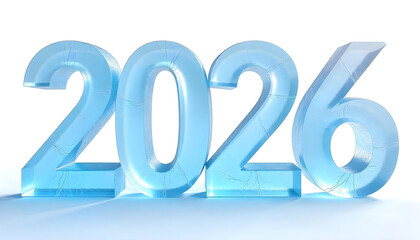 2026 made of ice happy new year