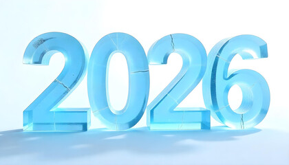 2026 made of ice happy new year