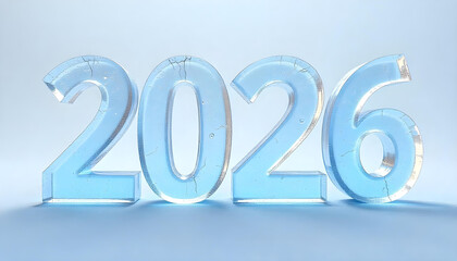 2026 made of ice happy new year