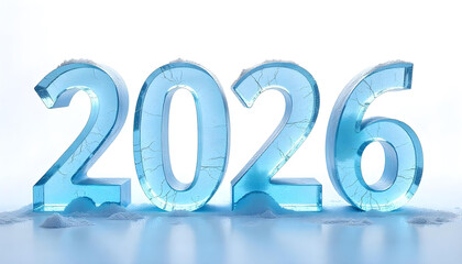 2026 made of ice happy new year