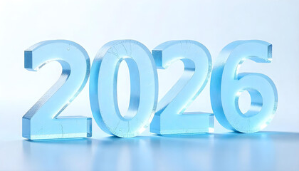 2026 made of ice happy new year
