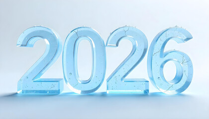 2026 made of ice happy new year