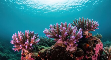 Vibrant Underwater Coral Reef Ecosystem Marine Life