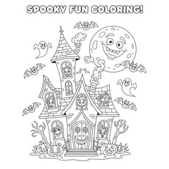 Fototapeta premium Halloween Coloring Pages for kids and amazon kdp