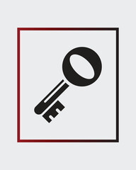 magnifying glass with a key