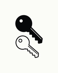 key isolated on white background